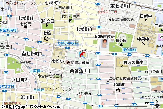 尼崎西店付近の地図